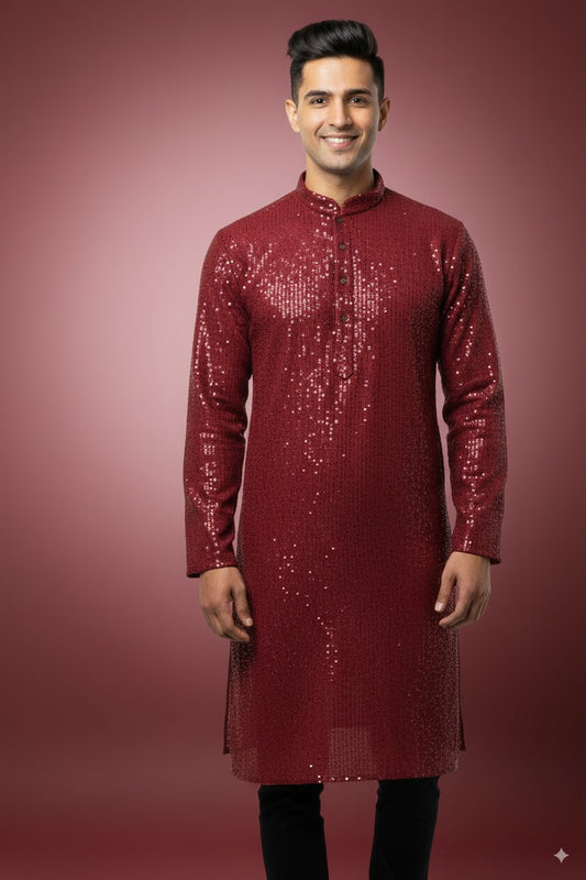 Anouk Men's Daily Wear Waist Length Kurta