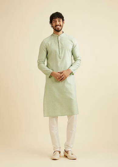 Jaal Patterned Kurta Set